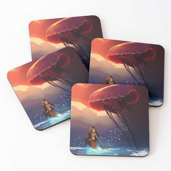 Item preview, Awesome jellyfish with little mermaid designed and sold by nicky2342.