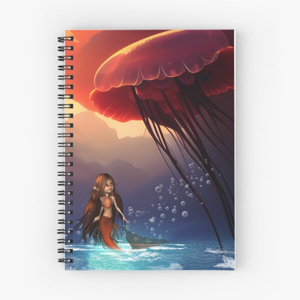 Item preview, Awesome jellyfish with little mermaid designed and sold by nicky2342.