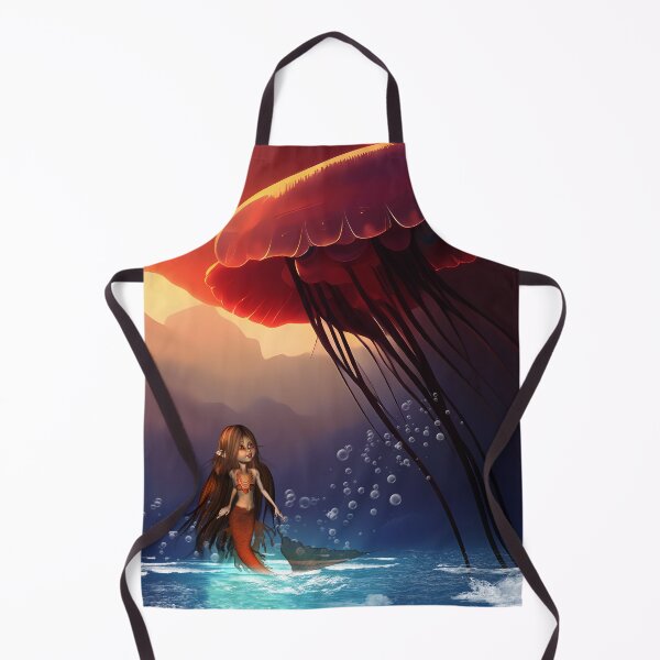 Item preview, Awesome jellyfish with little mermaid designed and sold by nicky2342.