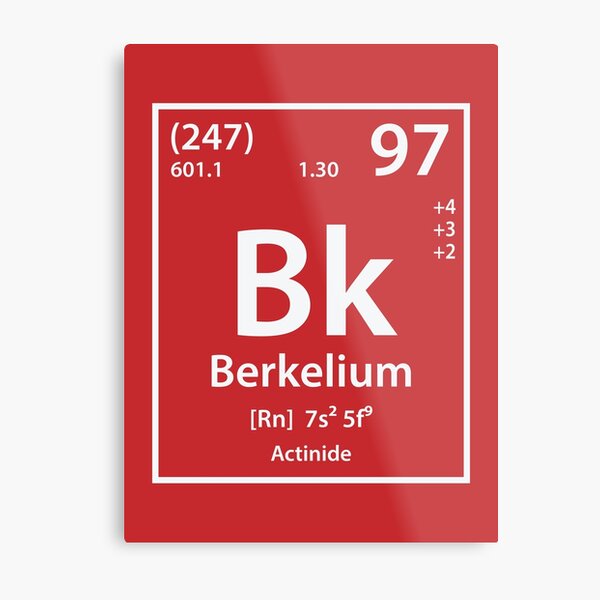 Aperçu de l'œuvre Berkelium Element créée et vendue par cerebrands.