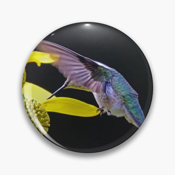Item preview, Ruby Throated Hummingbird On Yellow Flowers designed and sold by Deb Oppermann.