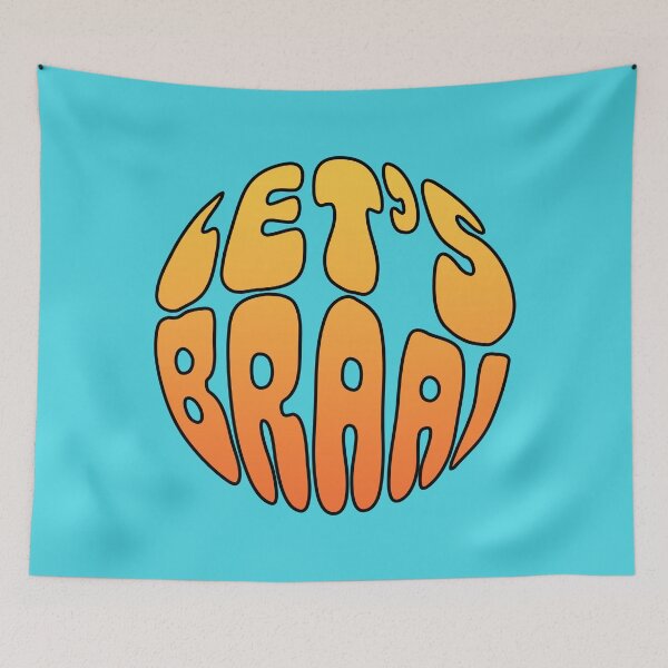 Item preview, Let's Braai Retro Gradient Type designed and sold by AsteriskHouse.
