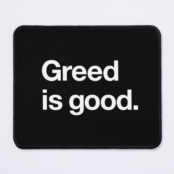 Item preview, "Greed Is Good" Wall Street Quote Design (white) designed and sold by Popvetica.