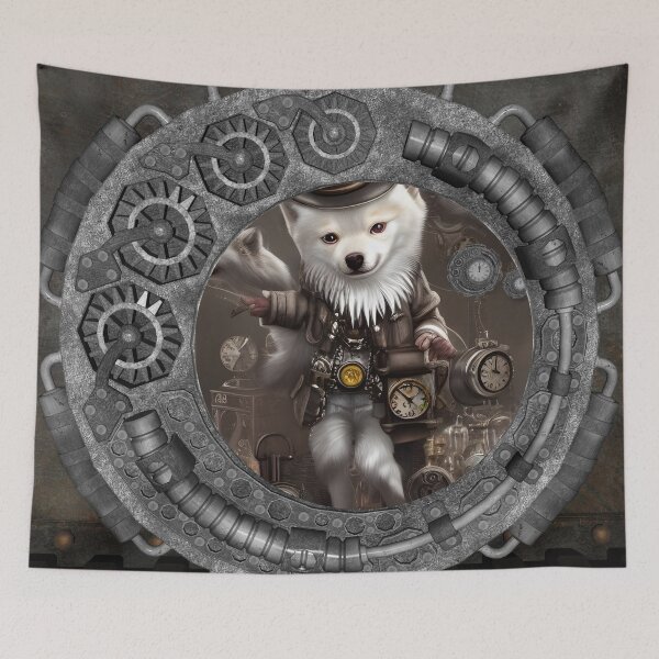 Item preview, Wonderful steampunk wolf, clocks and gears designed and sold by nicky2342.