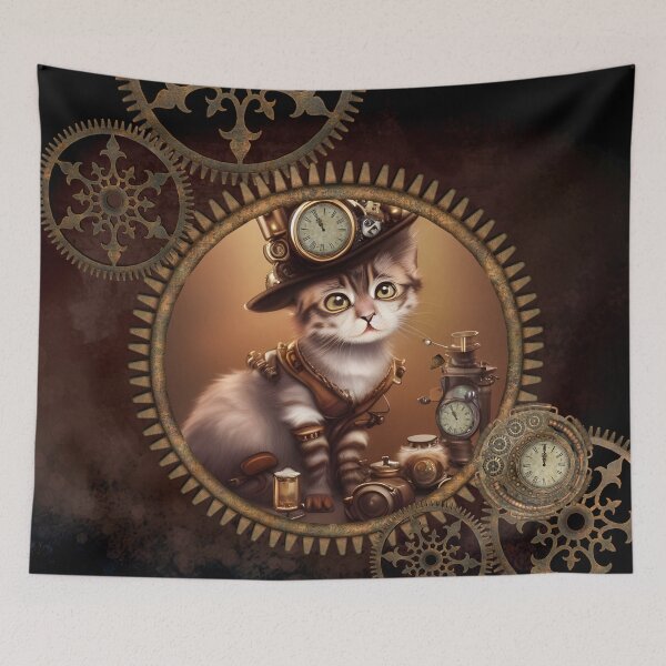 Item preview, Little steampunk kitten designed and sold by nicky2342.