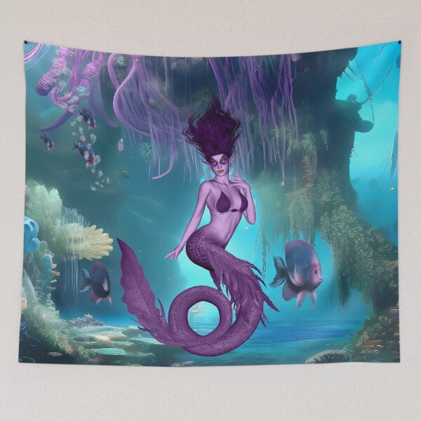 Item preview, Wonderful mermaid in the deep ocean designed and sold by nicky2342.
