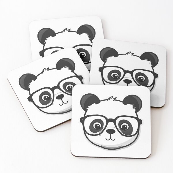 Item preview, Panda Bear Face wearing thick glasses Sticker designed and sold by BrinaandPops.