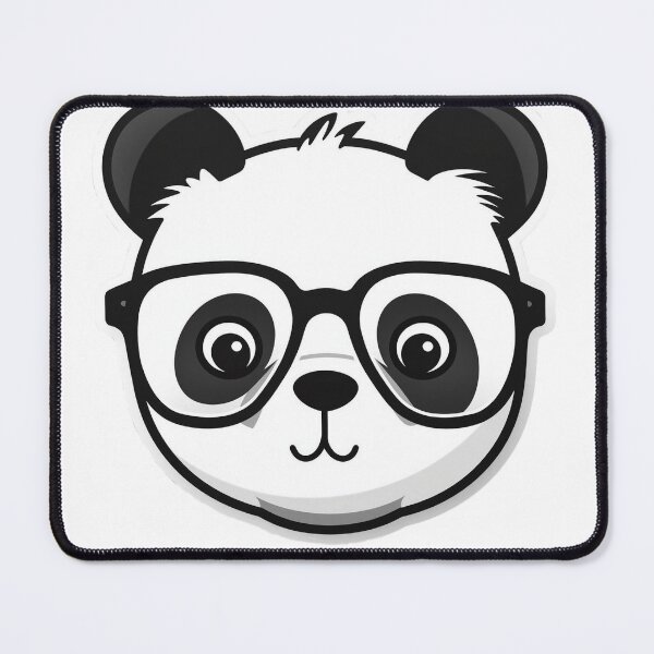 Item preview, Panda Bear Face wearing thick glasses Sticker designed and sold by BrinaandPops.