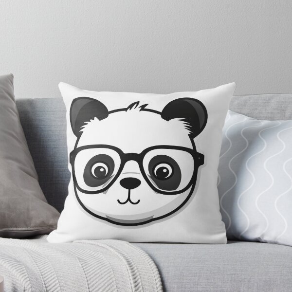 Item preview, Panda Bear Face wearing thick glasses Sticker designed and sold by BrinaandPops.
