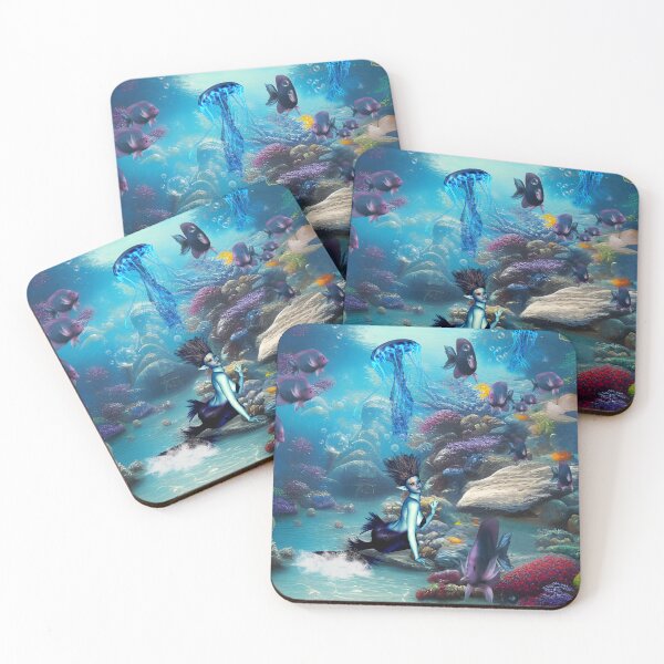 Item preview, Wonderful mermaid with jellyfish designed and sold by nicky2342.