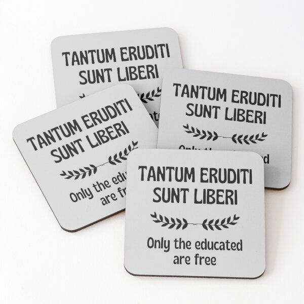 Artikelvorschau, Tantum Eruditi Sunt Liberi - Nur die Gebildeten sind frei - Lateinisches Zitat entworfen und verkauft von Sophie’s Tees.