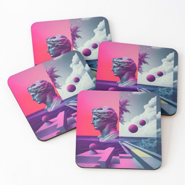 Item preview, Marble Memories: A Vaporwave Fusion of Retro and Classical Aesthetics designed and sold by Mullet Monkey.