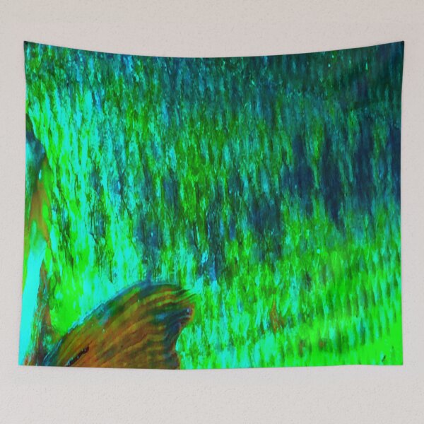Item preview, Bright Blue Green Largemouth Bass Skin Pattern designed and sold by CJRPics.