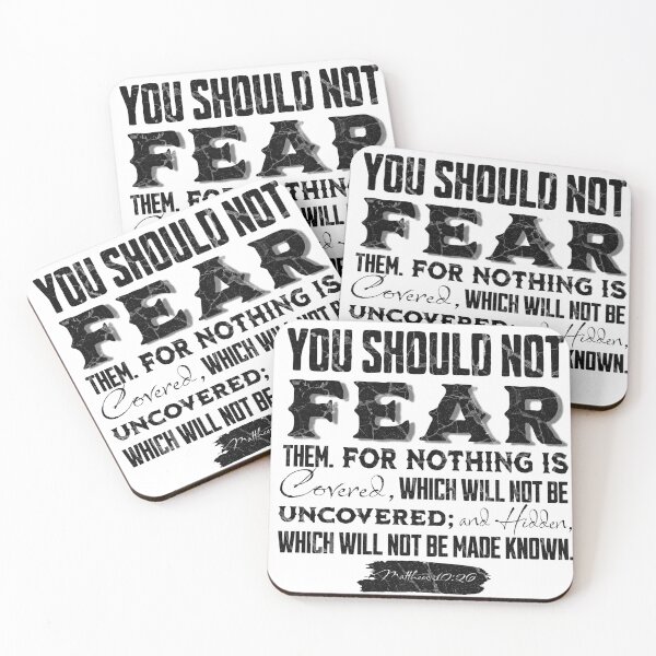 Item preview, You Should Not Fear Them. For Nothing Is Covered, Which Will Not Be Uncovered; And Hidden, Which Will Not Be Made Known - Torah Bible Design designed and sold by Andrew Carter.