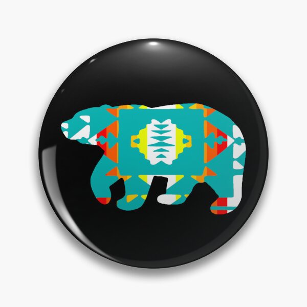 Item preview, Turquiose / Fire Color / White Native Print Bear designed and sold by JMWCD.