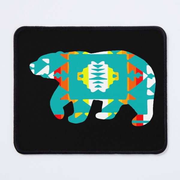Item preview, Turquiose / Fire Color / White Native Print Bear designed and sold by JMWCD.