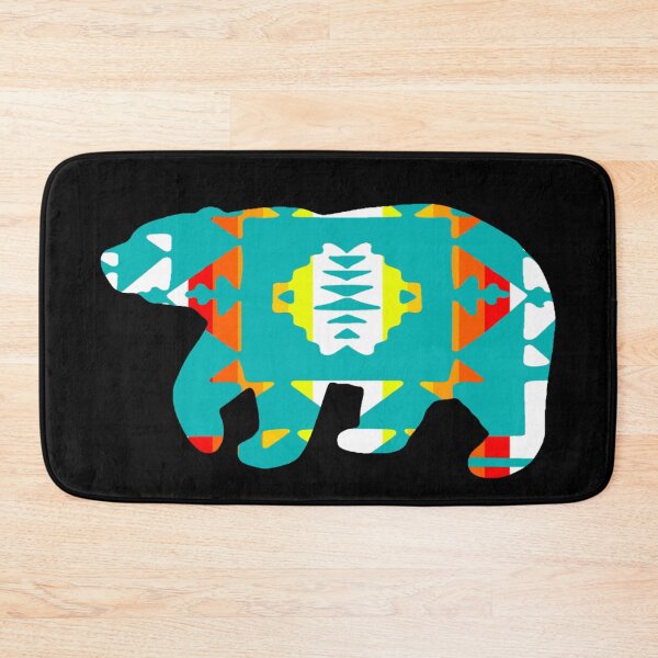 Item preview, Turquiose / Fire Color / White Native Print Bear designed and sold by JMWCD.
