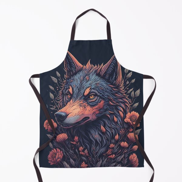 Item preview, wolf and flowers designed and sold by palpadin.