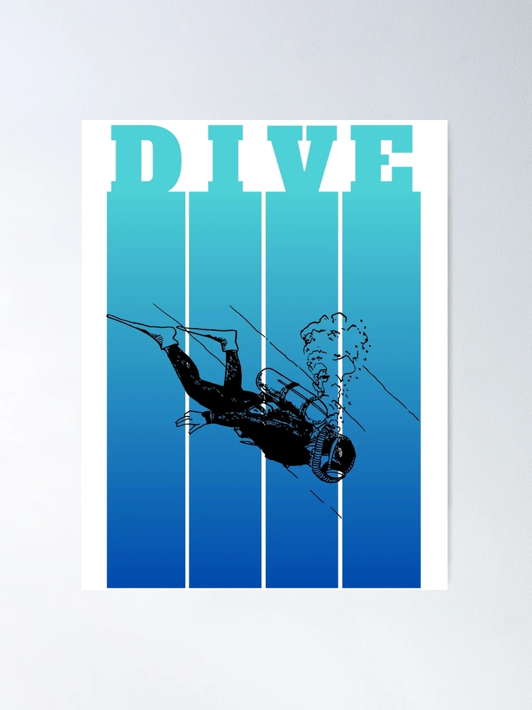 Divers, diving, deep sea divers Poster by DerSenat