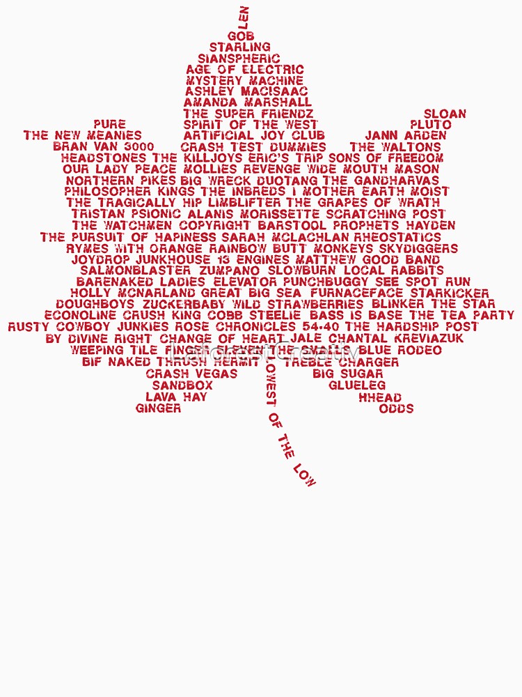 Thumbnail 7 of 7, Essential T-Shirt, 90s CanRock Band Leaf designed and sold by LaforestCreativ.