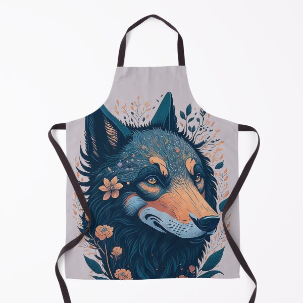 Item preview, wolf and flowers designed and sold by palpadin.