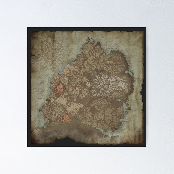 Item preview, Diablo 4 Full Map (with high resolution) designed and sold by The Pathfinders.