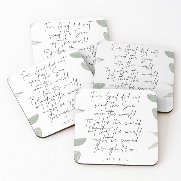 Item preview, Bible Scripture Art John 3:17 designed and sold by nancybernard.