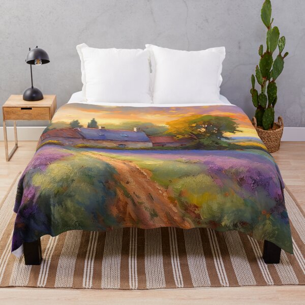 Item preview, French countryside with lavender designed and sold by Red Witch Art.