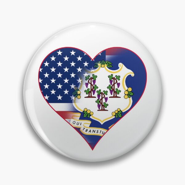 Item preview, State of Connecticut Flag and American Flag Fusion Design designed and sold by Gsallicat.
