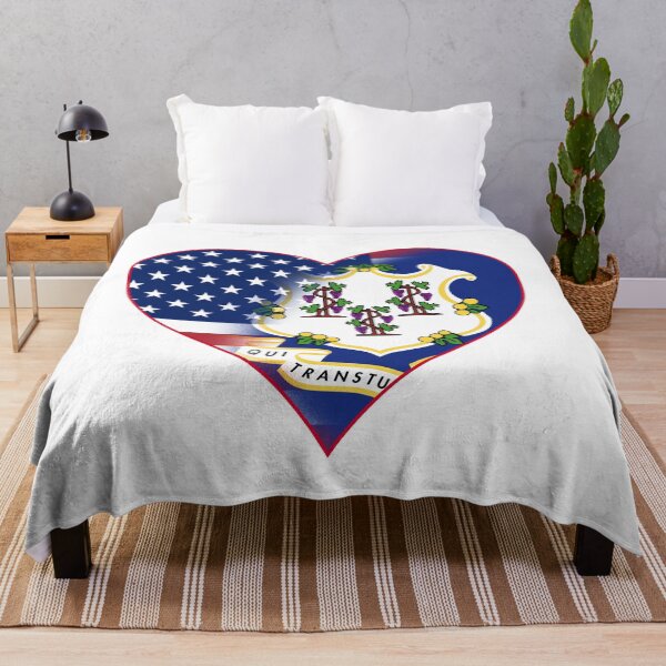 Item preview, State of Connecticut Flag and American Flag Fusion Design designed and sold by Gsallicat.