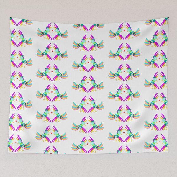 Item preview, colored birds with heart designed and sold by Silviaalanis.