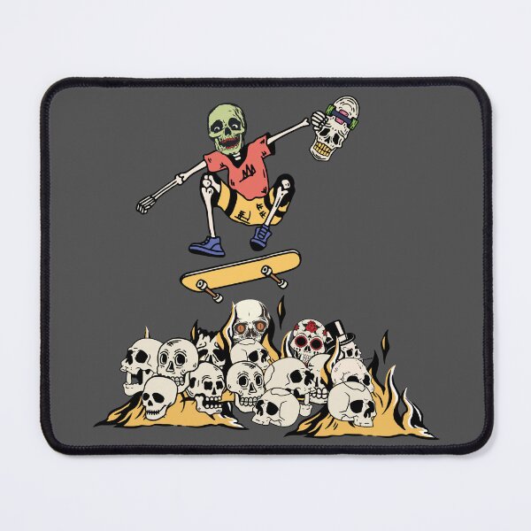 Item preview, Skeleton Skateboard Skull Fire designed and sold by Mlaniel.
