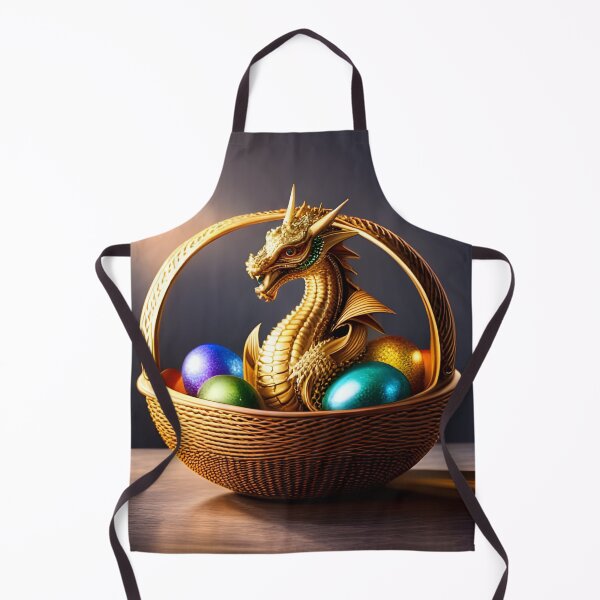Item preview, Golden Dragon in Basket of Iridescent Eggs designed and sold by AuroraSpringer.