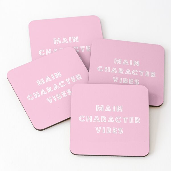 Item preview, Main Character Vibes - white text on pink designed and sold by LittleBettyMakes.