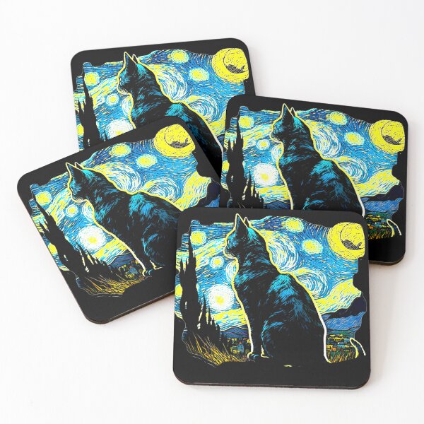 Item preview, Van Gogh Cat Starry Night Van Gogh Cat Lovers designed and sold by Vangoholic.