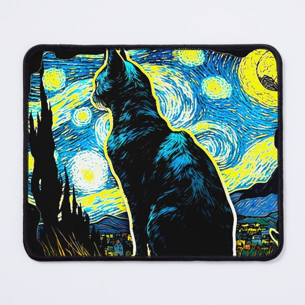 Item preview, Van Gogh Cat Starry Night Van Gogh Cat Lovers designed and sold by Vangoholic.