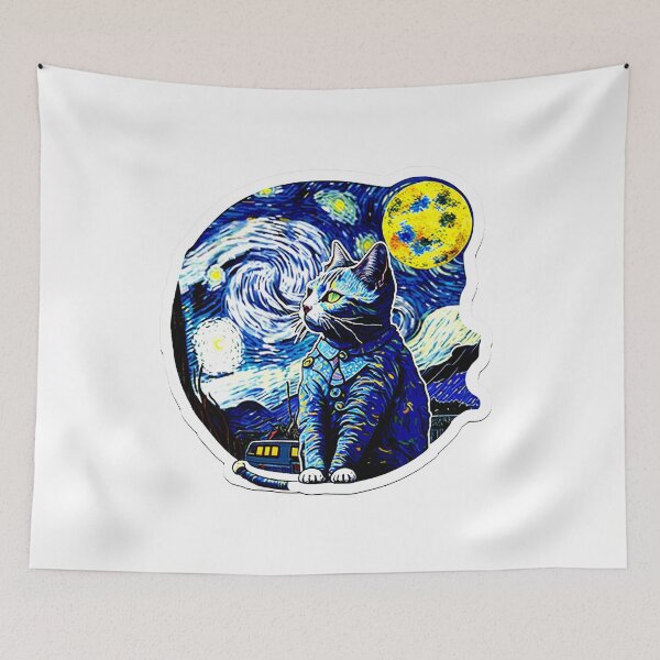 Item preview, Van Gogh Cat Starry Night Van Gogh Cat Lovers designed and sold by Vangoholic.