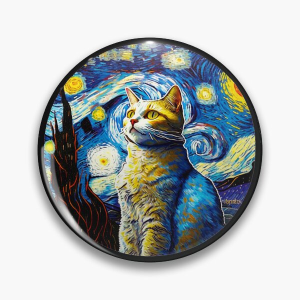 Item preview, Van Gogh Cat Starry Night Van Gogh Cat Lovers designed and sold by Vangoholic.