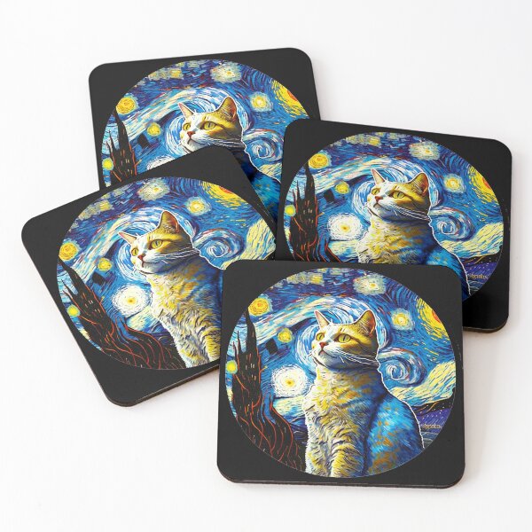Item preview, Van Gogh Cat Starry Night Van Gogh Cat Lovers designed and sold by Vangoholic.