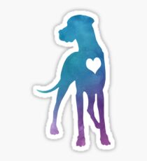 Great Dane Watercolor Sticker