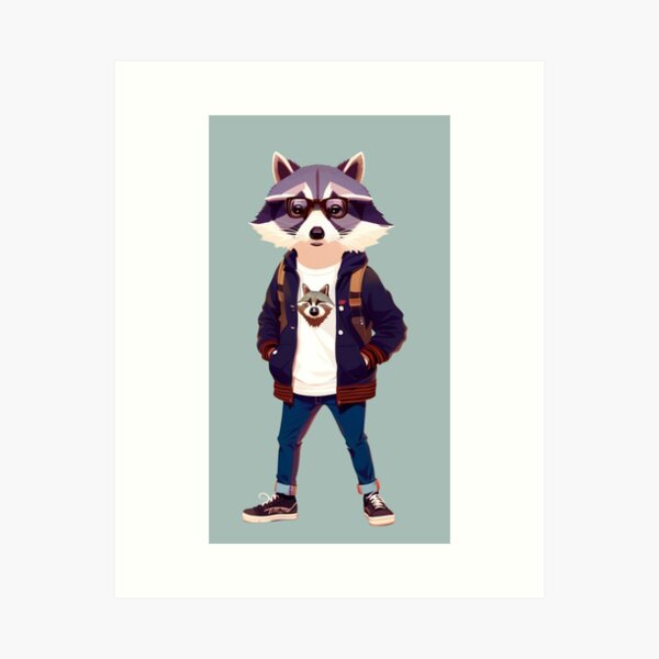 Item preview, Hipster Racoon V23 designed and sold by HipsterAnimals.