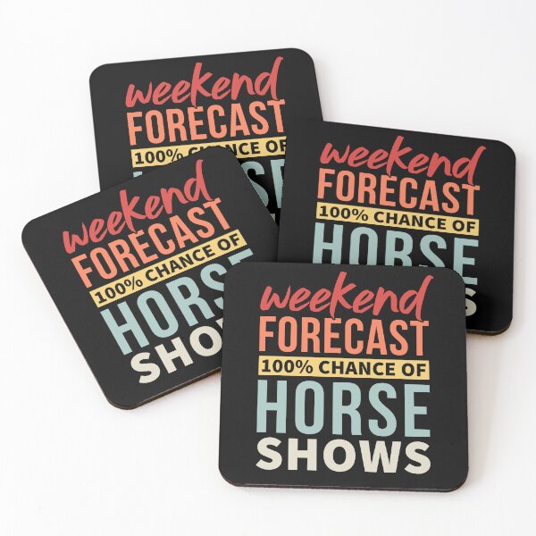 Item preview, Weekend Forecast 100% Chance Of Horse Shows - Funny Vintage Horse Lover designed and sold by T-shirt For You.