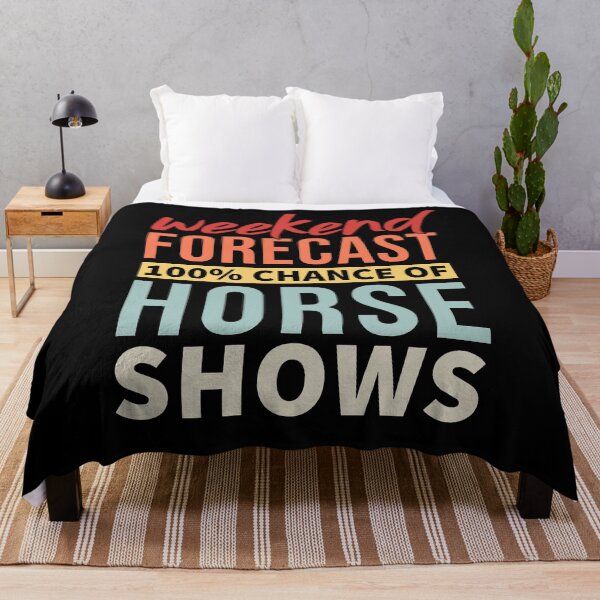 Item preview, Weekend Forecast 100% Chance Of Horse Shows - Funny Vintage Horse Lover designed and sold by T-shirt For You.