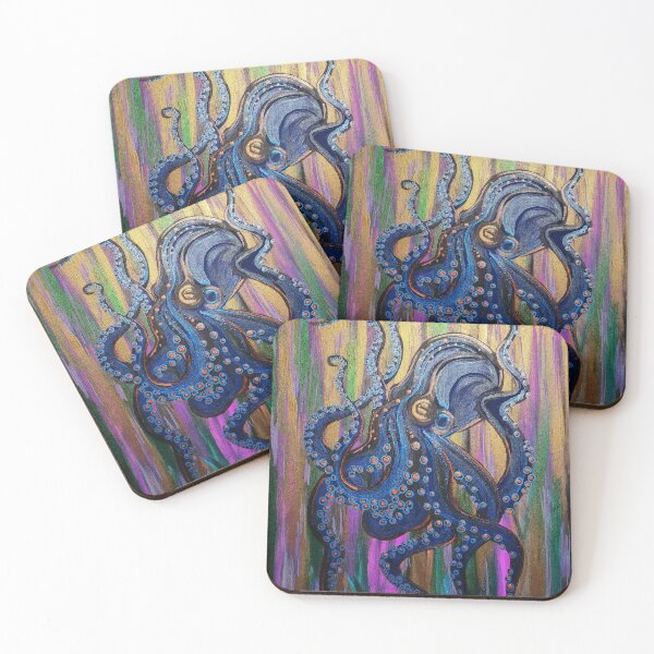 Item preview, Colorful octopus painting designed and sold by BerryPecanArts.