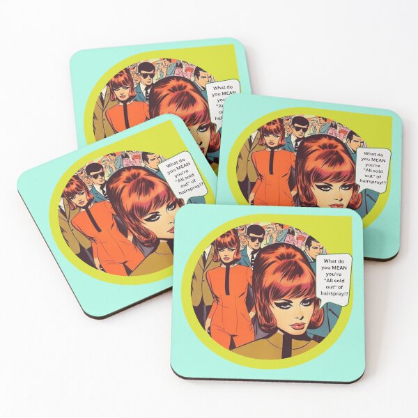Item preview,  1960s Mod Comic Art Design of Red-headed Mod Beehive / Bouffant Women designed and sold by Step, Repeat.