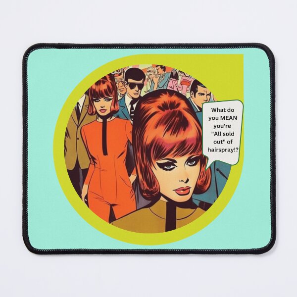 Item preview,  1960s Mod Comic Art Design of Red-headed Mod Beehive / Bouffant Women designed and sold by Step, Repeat.