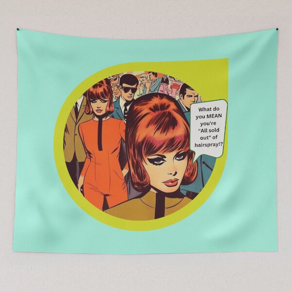 Item preview,  1960s Mod Comic Art Design of Red-headed Mod Beehive / Bouffant Women designed and sold by Step, Repeat.