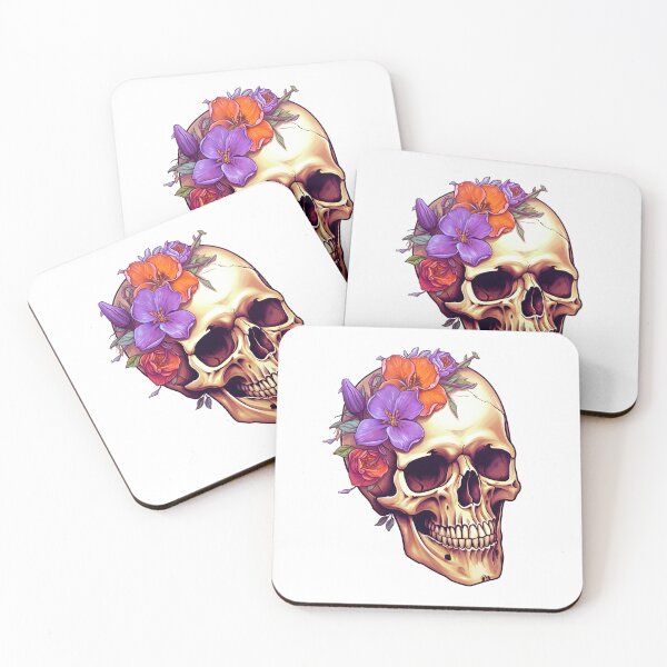 Item preview, Skull And Flowers 12 designed and sold by Patrick Brodeur.