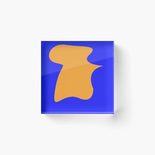 Item preview, Pointy Nose Abstract Digital Art in Blue with Orange Head designed and sold by Forever-Collie.