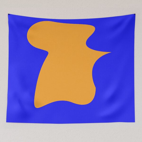 Item preview, Pointy Nose Abstract Digital Art in Blue with Orange Head designed and sold by Forever-Collie.